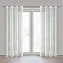Eurofirany Broklyn Dieninė užuolaida, Balta (White), 140 cm x 250 cm