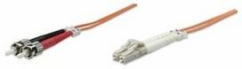 Intellinet LC-ST Fiber Optic Patch Cable OS-2 Orange 1m