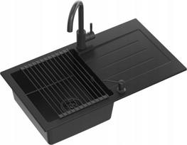 Quadron Johnny 111, granitas, Juoda (Black), 77 cm x 44 cm x 18.5 cm