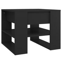 Kavos staliukas VLX 323136, juodas/medžio, 900 mm x 500 mm x 370 mm