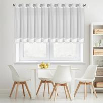 Eurofirany Luisa FKBQ-02, balta (White), 400 cm x 80 cm
