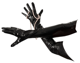 moto pirstines - Black Level Vinyl Gloves black M Seksuali lateksinė apranga - 2 nuotrauka