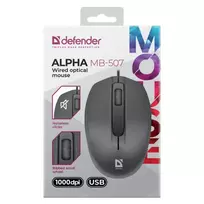 ps 2 pelyte - Defender Alpha MB-507 Juodas (Black) - 2 nuotrauka