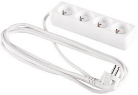 Elcan Extension Cord 4 Outlet 250V 10A 3m White