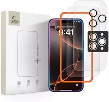 apple pro 3 - Tech-Protect Easy Set+ 3‑pack iPhone 16 Pro Max/ 17 Pro Max Clear Clear - 1 nuotrauka