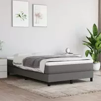 vidaXL Lovos rėmas, tamsiai pilkas (Dark Grey), 120x200 cm, audinys