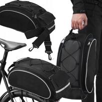 bagazo krepsys - Trizand Dviračio bagažinės krepšys SR14096 Juoda/Pilka (Black/Grey) - 1 nuotrauka