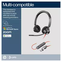 3320 poly - HP Poly Blackwire 3320 Stereo Juodos (Black) - 7 nuotrauka