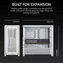 4000d rs - Corsair FRAME 4000D White (Balta) - 3 nuotrauka