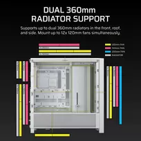 4000d rs - Corsair FRAME 4000D White (Balta) - 6 nuotrauka