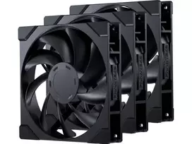 korpuso ventiliatorei - Phanteks M25 Gen2 140 mm PWM Ventiliatorius, 3 vnt. Juodas (Black) - 2 nuotrauka