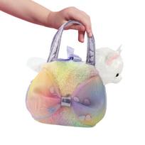 pliusine kate - Pliušinis žaislas, su krepšiu katė Aurora Fancy Pals, baltas/violetinis, 20 cm, 2 vnt. - 4 nuotrauka