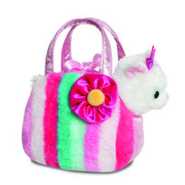 pliusine kate - Pliušinis žaislas katė Aurora Fancy Pals, baltas/rožinis, 20 cm - 2 nuotrauka