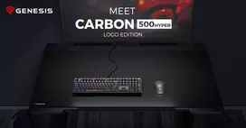 peles kilimelis mouse pad - Genesis Carbon 500 Hyper Logo Pelės kilimėlis 600 x 1200 x 2.5 mm Juodas (Black) - 4 nuotrauka