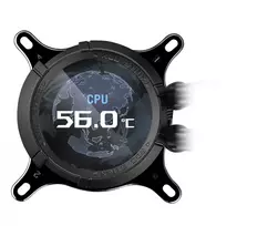 ausintuvai am4 - ASUS ROG STRIX LC III 360 ARGB LCD Juodas (Black) Procesoriaus AIO Aušintuvas - 6 nuotrauka