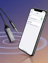 automobilio mikrofonas - Garso adapteris UGREEN CM309 Bluetooth 5.3 USB - 3,5 mm mini jack juodas - 2 nuotrauka