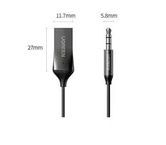 automobilio mikrofonas - Garso adapteris UGREEN CM309 Bluetooth 5.3 USB - 3,5 mm mini jack juodas - 3 nuotrauka
