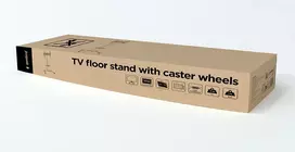 tv laikiklis 400x400 - Gembird TVS-55T-01 Televizoriaus stovas su ratukais (pakreipiamas), 32"-55", Juodas (Black) - 2 nuotrauka