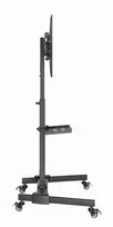 tv laikiklis 400x400 - Gembird TVS-55T-01 Televizoriaus stovas su ratukais (pakreipiamas), 32"-55", Juodas (Black) - 5 nuotrauka