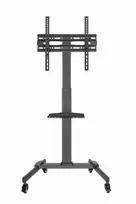 tv laikiklis 400x400 - Gembird TVS-55T-01 Televizoriaus stovas su ratukais (pakreipiamas), 32"-55", Juodas (Black) - 7 nuotrauka