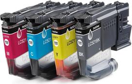 rj45 rinkinys - Brother LC521VAL | Ink Cartridge | Black, Cyan, Magenta,Yellow - 2 nuotrauka
