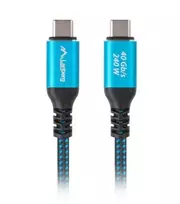 usb4 kabelis 240w - Lanberg USB-C M/M 4.0 CABLE 240W 8K 60HZ | CA-CMCM-45CU-0015-BK - 4 nuotrauka