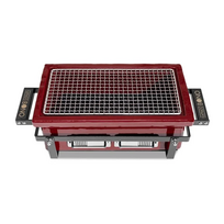 grilio stalas - Kamado Bono Hibachi EVO stalo grilis, apvalus, Raudonas (Red) - 2 nuotrauka