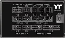 thermaltake psu - THERMALTAKE Toughpower iRGB 1250W Titanium - 3 nuotrauka