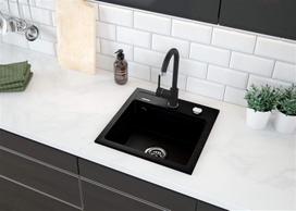 virtuvine kriaukle plautuve - Deante Zorba ZQZ_N103, granitas, Juodas (Black) - 3 nuotrauka