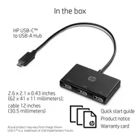 usb a i c - Hewlett Packard (HP) HP USB-C į USB-A-Hub - 5 nuotrauka