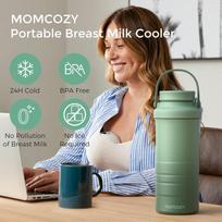 nesiojamas saldiklis - MOMCOZY CM01 nešiojamas motinos pieno šaldiklis, Žalias (Green) - 8 nuotrauka