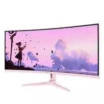 curved monitor - Arozzi Nova AZ-NO-34T2K165-PNK 34", VA, UWQHD, 165Hz, curved, pink - 5 nuotrauka