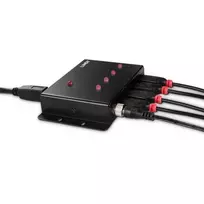 usb 4 port hub - Lindy USB 3.0 4-port Hub Metalinis Juodas (Black) - 3 nuotrauka