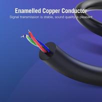 2.5mm 3.5mm cable - Mini jack 3,5mm to 2,5mm AUX cable Vention BALBH 2.5m (black) - 4 nuotrauka