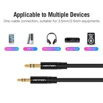 2.5mm 3.5mm cable - Mini jack 3,5mm to 2,5mm AUX cable Vention BALBH 2.5m (black) - 5 nuotrauka