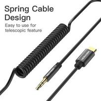 vga cable - Vention Audio Cable 3.5mm to USB-C 1.5m Juodas (Black) - 3 nuotrauka