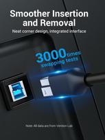 usb 3 0 3m - CABLE USB3.0 MALE TO MALE/3M BLACK COOBI VENTION - 5 nuotrauka