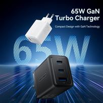 30w pakrovejas - MOBILE CHARGER WALL 65W USB/3P BLACK FERB0-EU VENTION - 10 nuotrauka
