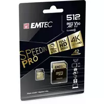 v30 sd card - Emtec SpeedIN PRO 512GB microSDXC UHS-I Class 10 + SD Adapter - 2 nuotrauka