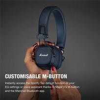 belaides bluetooth ausines - Marshall Major V Tamsiai mėlynos (Midnight Blue) - 4 nuotrauka