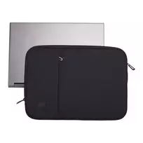 16 coliu kompiuterio deklas - Case Logic 5518 Laptop Sleeve with Pocket 16 inch black - 4 nuotrauka