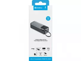 iniu isorine baterija - Sandberg All-in1 Powerbank 27000 PD240W - 3 nuotrauka