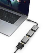usb c mini displayport - Adapteris Hama USB-C - Mini DisplayPort   HDMI   VGA USB-C male, Mini DisplayPort female, pilka - 4 nuotrauka