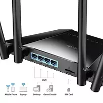 2 2 5 - PRIEIGOS TAŠKAS 4G LTE +ROUTER CUDY-LT400 2.4 GHz, 5 GHz, 300 Mbps - 4 nuotrauka