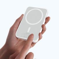 isorine baterija - Dudao K26, 10000mAh 20W USB-A / USB-C / MagSafe - Baltas (White) - 6 nuotrauka