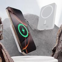isorine baterija - Dudao K26, 10000mAh 20W USB-A / USB-C / MagSafe - Baltas (White) - 9 nuotrauka