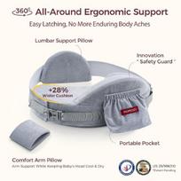 pagalve memory - MOMCOZY COZYPRO maitinimo pagalvė, Pilkas (Grey) - 5 nuotrauka
