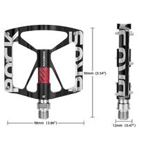 dviracio rockbros - Rockbros 37213071001 Aliuminio lydinio dviračio pedalų rinkinys - Juodas (Black) - 2 nuotrauka