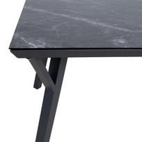 lauko stalai senukai - Lauko stalas Home4you Casper, marmuro/pilka, 160 cm x 90 cm x 73 cm - 2 nuotrauka