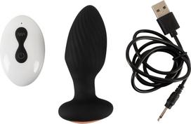 butt plug - Analinis kaištis Anos Rotating Butt Plug, juodas - 4 nuotrauka